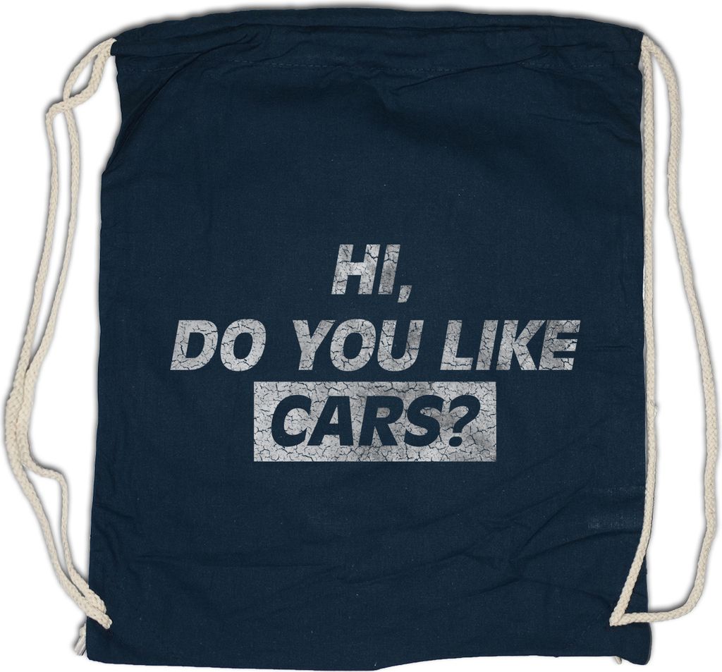 Urban Backwoods Do You Like Cars, Turnbeutel, Farbe: Navy
