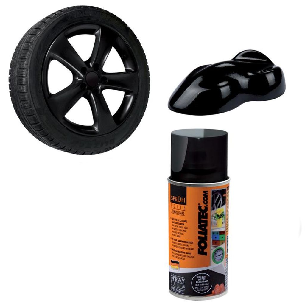 Foliatec Sprühfolie FT20362 150ml Schwarz glänzend Bastel Produktbild 