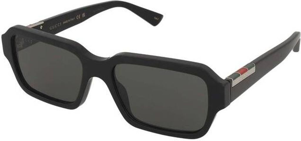 GUCCI GG1887S (001) Sonnenbrille aus schwarzem Acetat mit grauen Gläsern
