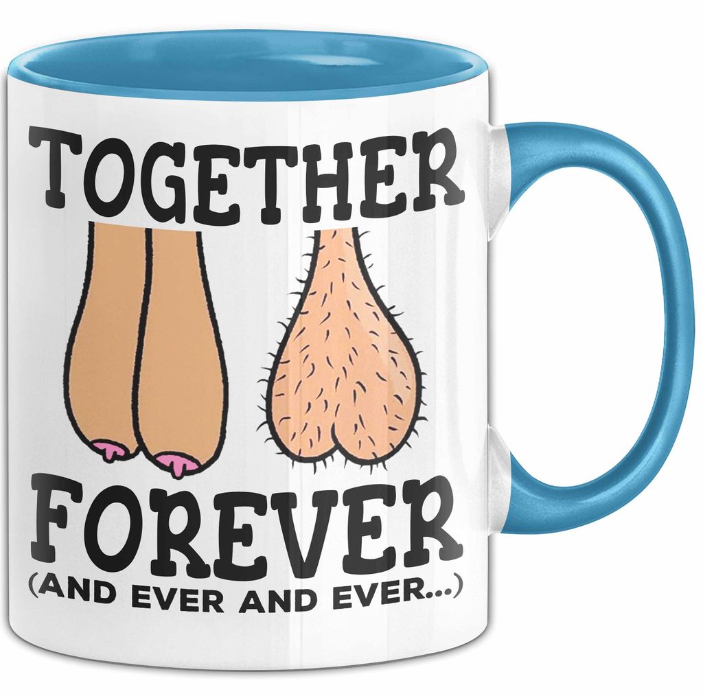 Ehemann Ehefrau Paare Jahrestag Tasse Geschenk Lustige Geschenkidee Spruch Für Immer Zusammen (Blau)