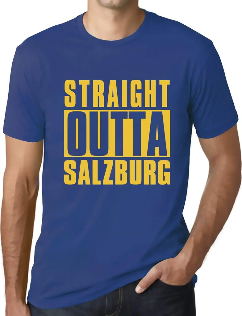 Herren Grafik T-Shirt Direkt aus dem Salzburger Land – Straight Outta Salzburg – Öko-Verantwortlich Vintage Jahrgang Kurzarm Lustige Druck Geb...