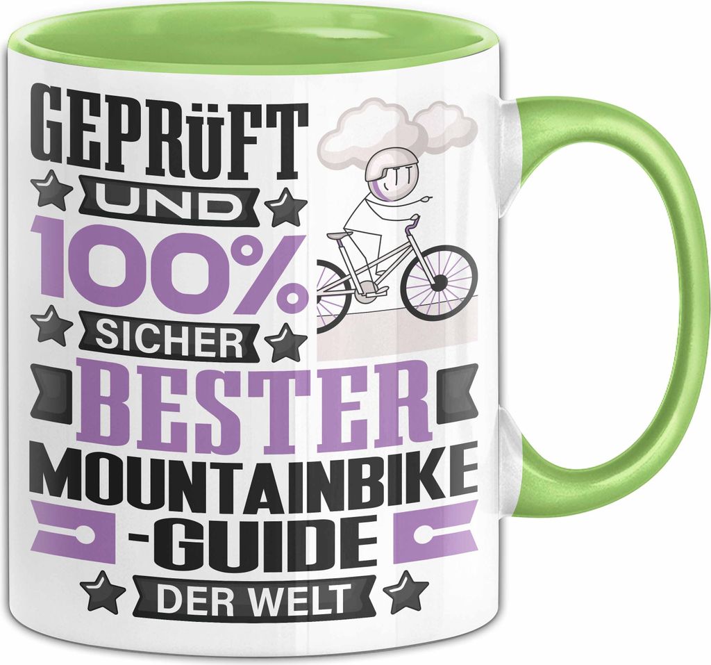 Mountainbike-Guide Geschenk Lustiger Spruch für Mountainbike-Guide Geschenkidee Bester Mountainbike-Guide Der Welt (Grün)