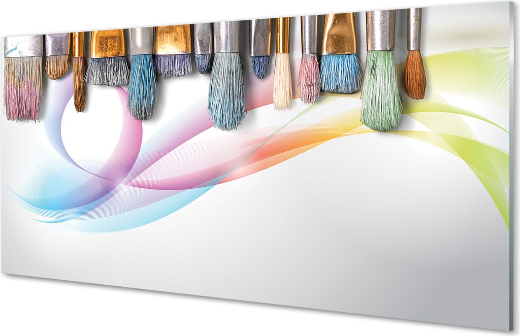 Glasbilder 100x50 Wandkunst Bürsten Bild mazy