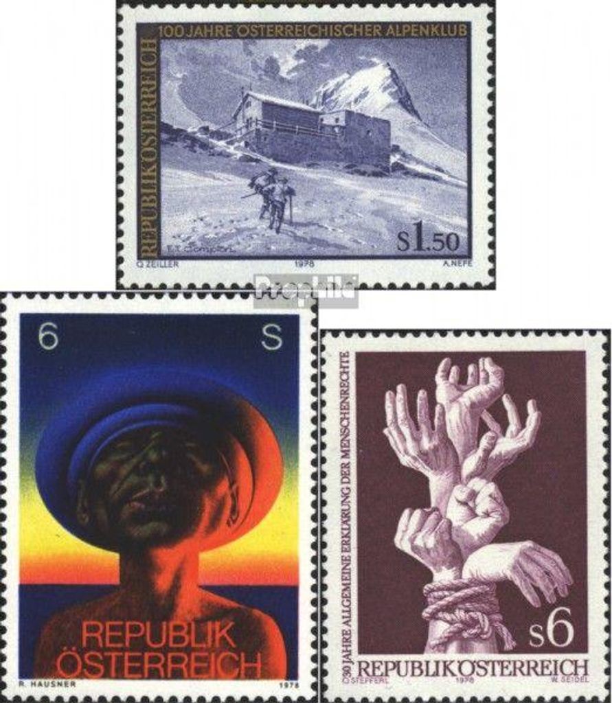 Briefmarken Österreich 1978 Mi 1593,1594,1595 (kompl.Ausg.) Produktbild 