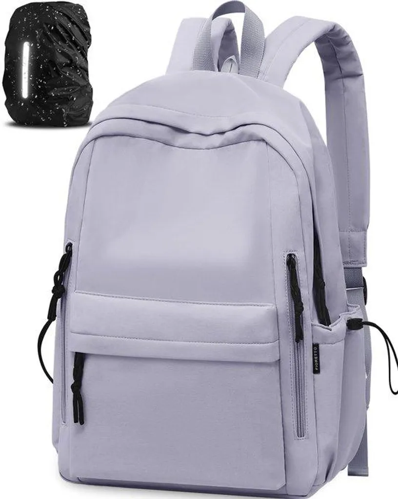Sac à dos femme gris anti-pluie pour PC 15,6 pouces : fini les dossiers mouillés