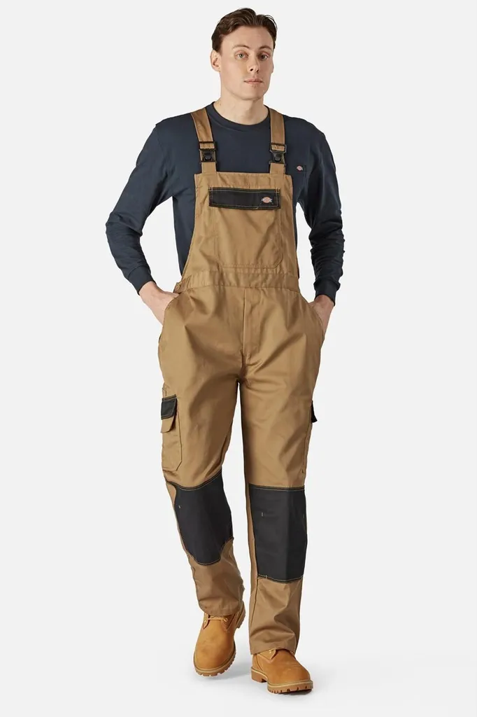 Dickies FS9202 Salopette à Bretelles Homme Taille M Kaki-Brun et Noir