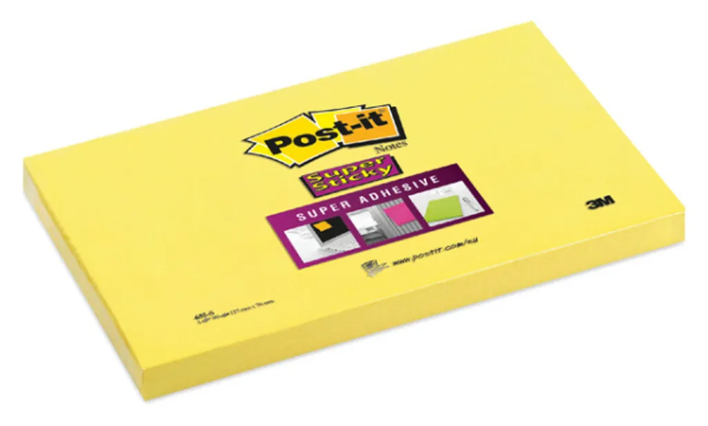 Post-it® Super Sticky 655-S Giallo: 12 Blocchetti x 90 Fogli 76x127mm