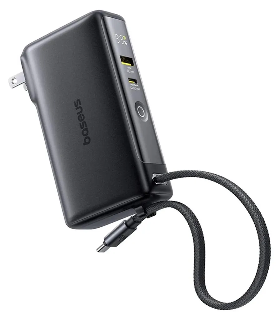 Power Bank 67W Ultra Rapide Baseus Nomos NT11 Noir avec Écran LED