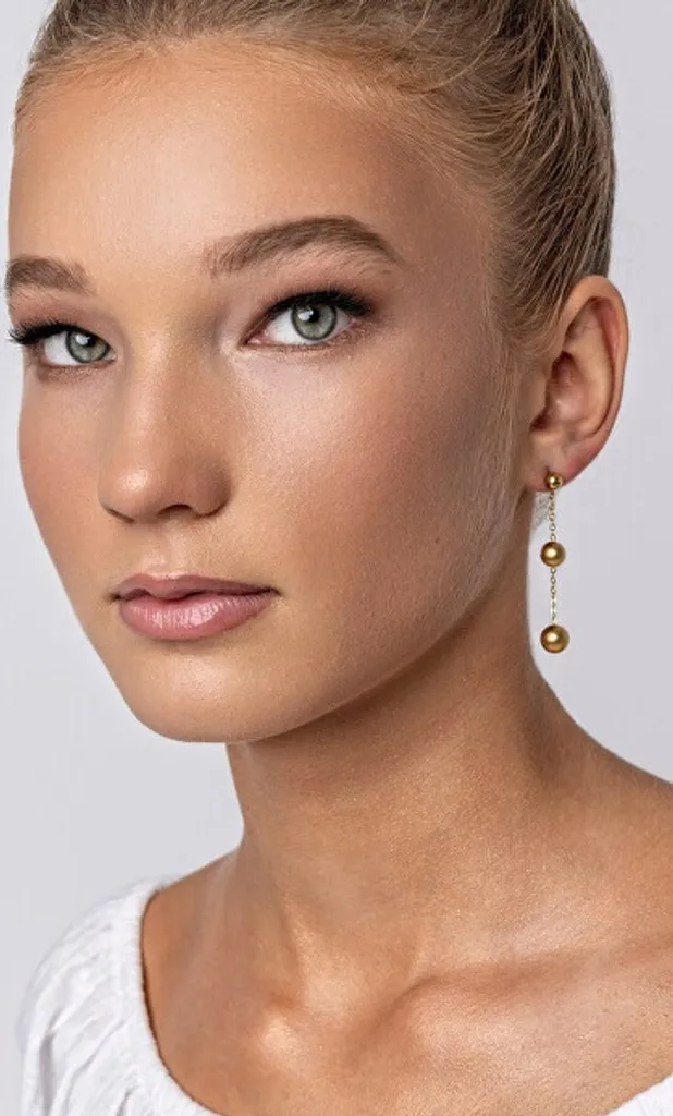 Boucles d'oreilles Alison en or doré brillant, finition luxe durable - 4
