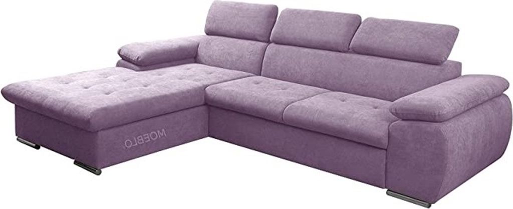 Ecksofa mit Schlaffunktion und Bettkasten, Couch für Wohnzimmer, Schlafsofa Sofagarnitur Sofa Eckcouch L-Form Wohnlandschaft mit Bettfunktion NILU...
