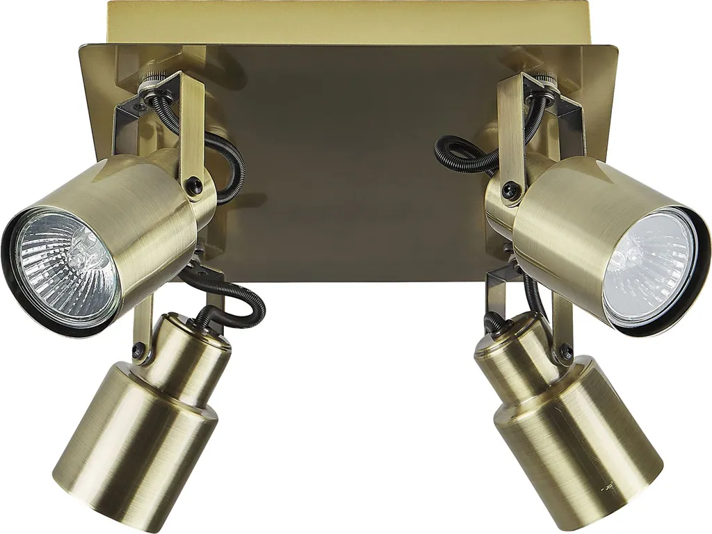 Plafonnier 4 Spots Orientables Laiton pour Éclairer les Zones Sombres