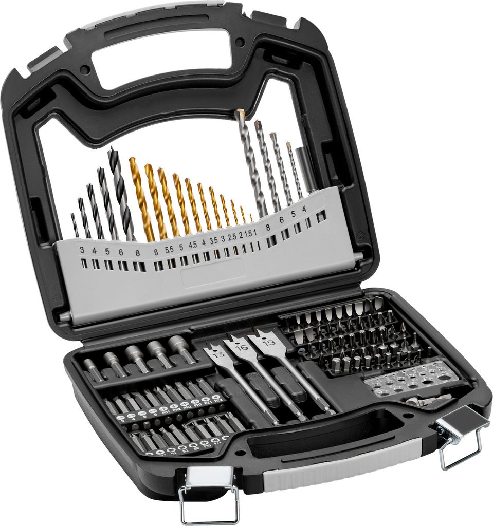 VEVOR Bohrer-Bit-Set 101-teilig, Bohrer- und Schraubendreher-Bit-Set, Schraubendreher-Bit-Set zum Bohren und Schrauben in Holz, Metall und Zement