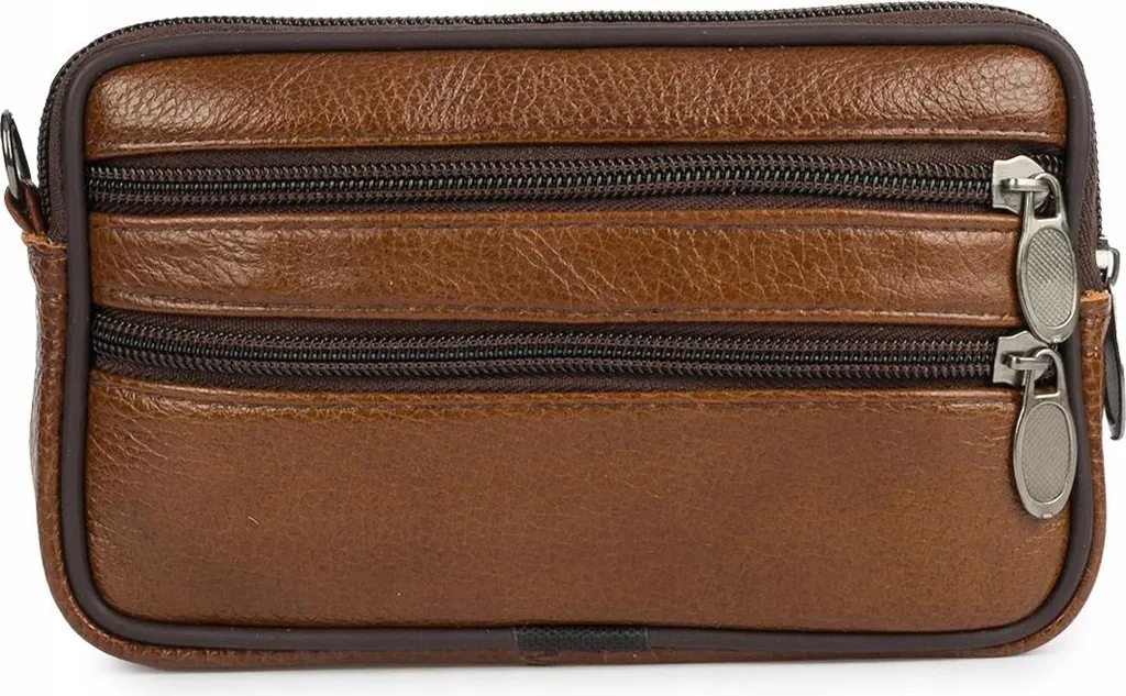 Borsello Cintura Pelle Vintage - Borsa Spaziosa Marrone da Viaggio