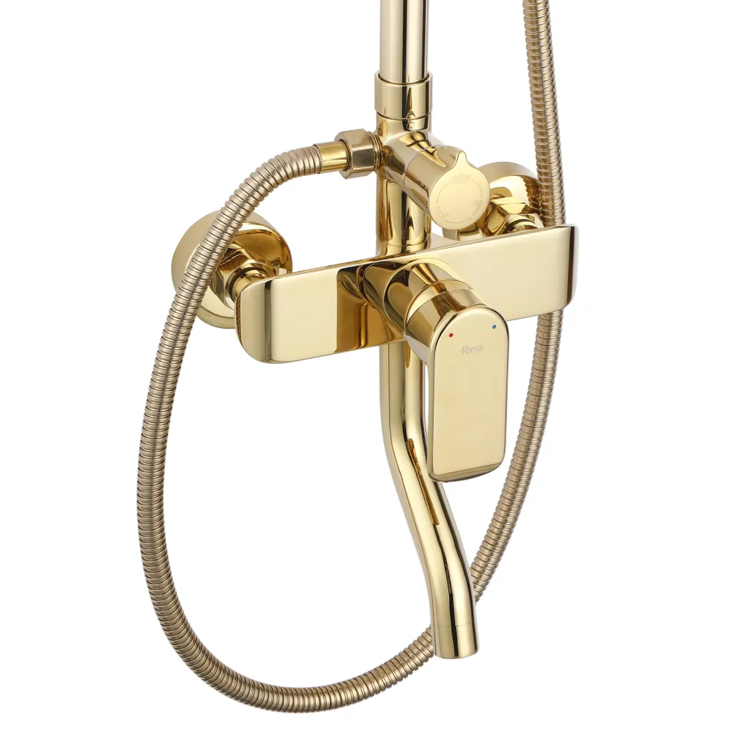 Kit de Douche Rea Or Bloom Gold - Solution Idéale Rénovation Salle de Bain