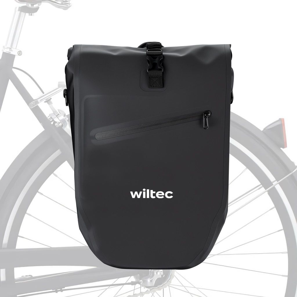 Wiltec Sacoche étanche pour porte-bagages noire – capacité Image du produit 