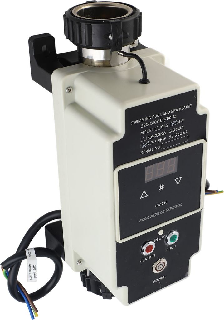 2.7 bis 3.3KW Pool Heizung Elektrische Schwimmbad Wasser Heizung Hot Tub Thermostat mit digitaler Anzeige für Hot Tub Spa Badewanne 220 bis 240V