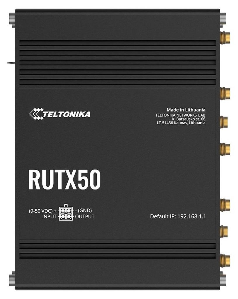Teltonika RUTX50, Wi-Fi 5 (802.11ac), Dual-band (2.4 GHz/5 Zdjęcie produktu 