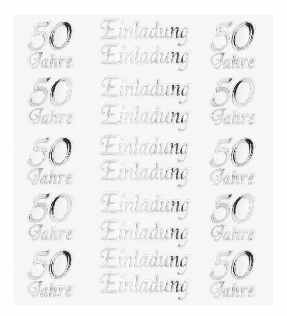 HOBBY-Design Sticker Einladung 50J.