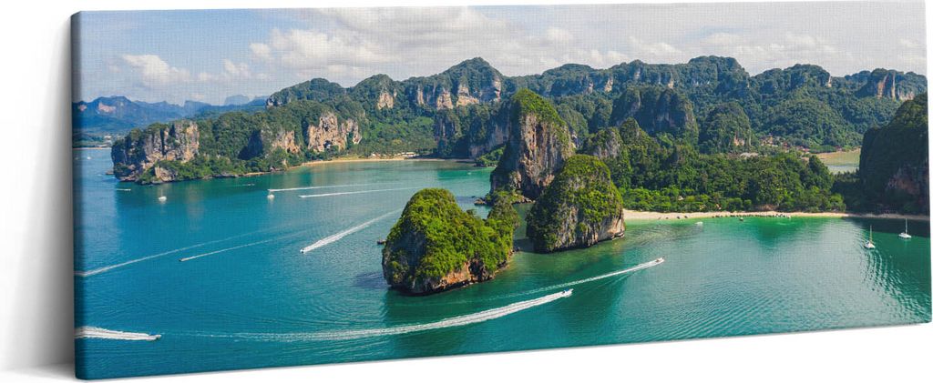 Insel in Thailand – Leinwandbild Wandbild – 125x50 cm – Leinwandbilder – Wandbilder – Schlafzimmer – Flur