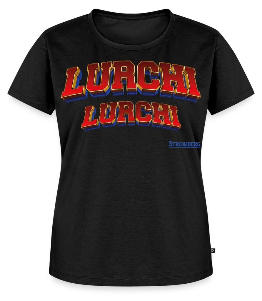 Spreadshirt Stromberg Mit Spruch Lurchi Lurchi Frauen Premium T-Shirt, 5XL, Schwarz