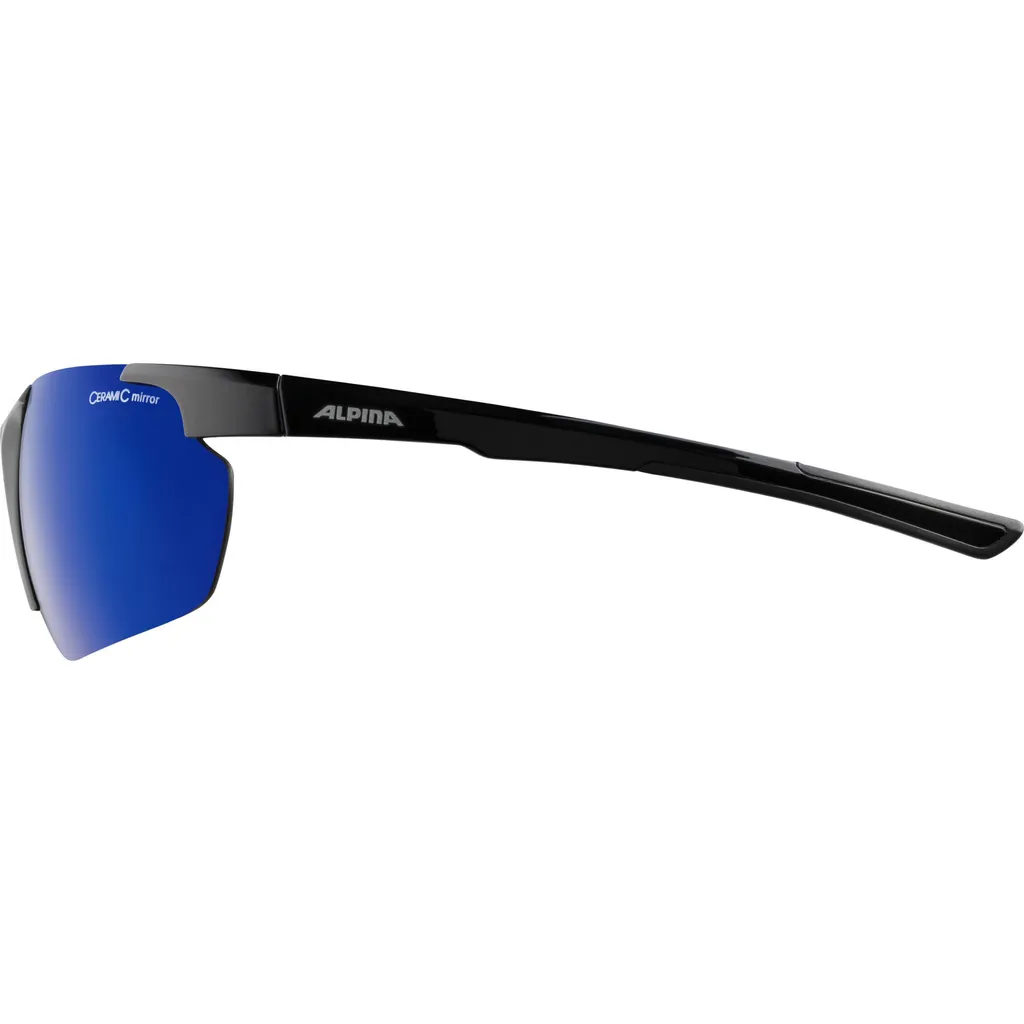 Lunettes de soleil de sport ALPINA DEFEY HR noir brillant pour cyclisme