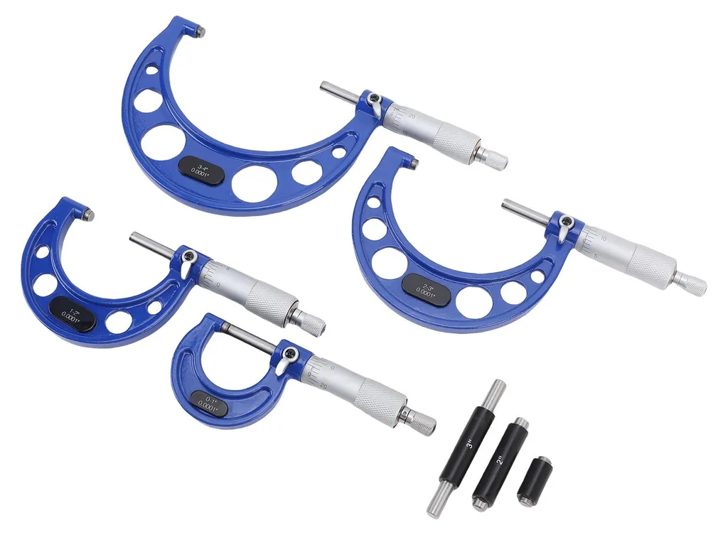 Kit micromètres pour constructeurs de machines mesure de 0 à 4 po - 5