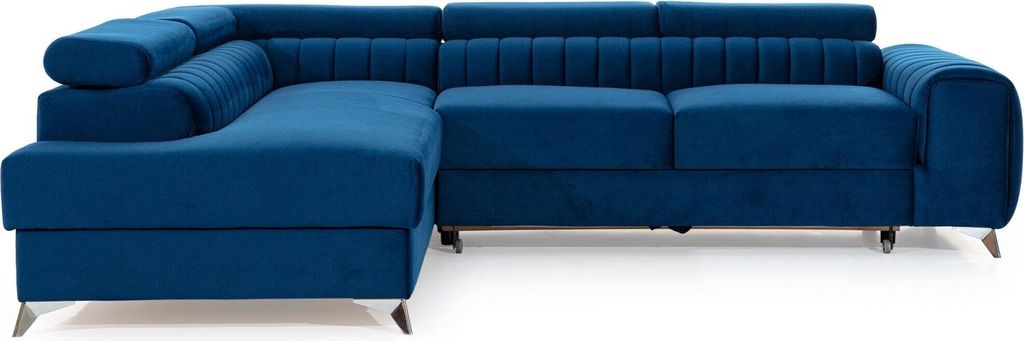Ecksofa mit Schlaffunktion und Bettkasten, Couch für Wohnzimmer, Schlafsofa Sofagarnitur L-Form Wohnlandschaft mit Bettfunktion 278x92x205 cm OLIV...