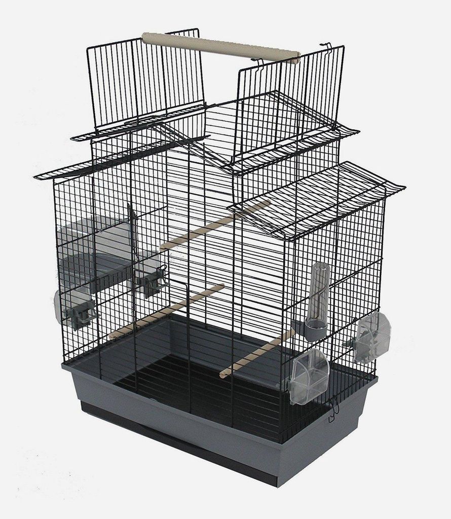Vogelkäfig Wellensittich Kanarien mit Freisitz & Zubebör Produktbild 