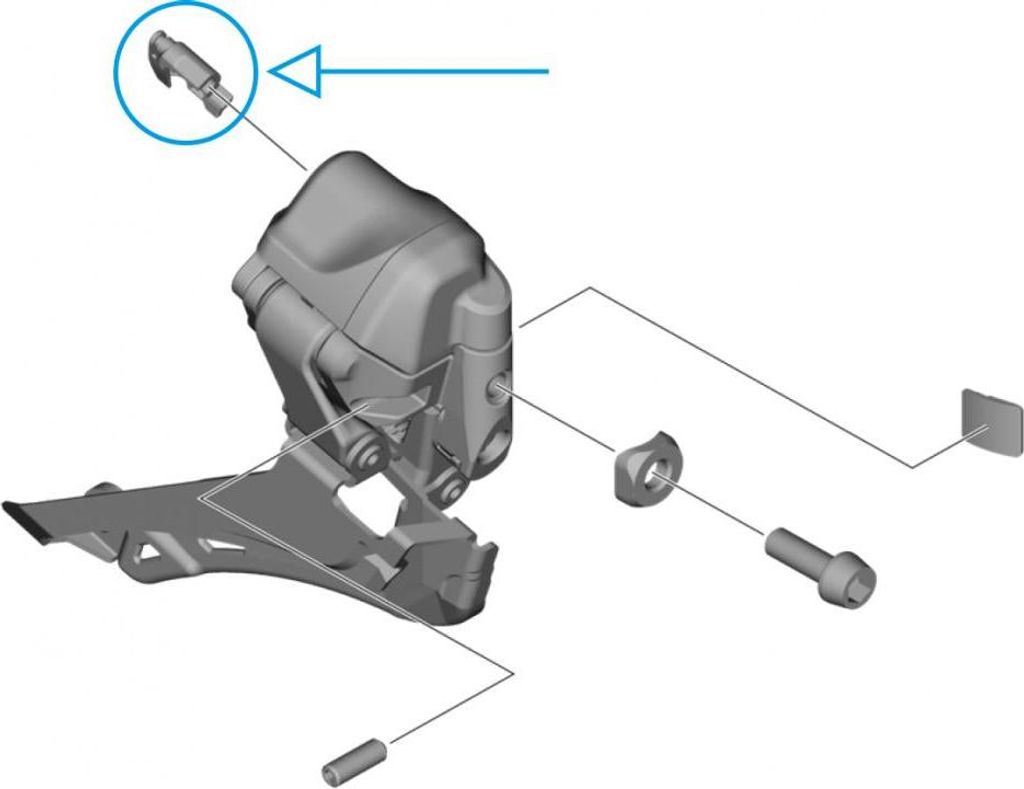 SHIMANO Abdeckung FD-R9250 Stecker Abdeckung - Schutzkappe für Di2-Frontumwer...