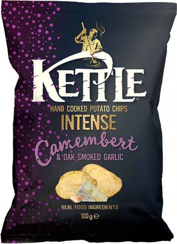 Kettle Chips Intense Camembert & Oak Smoked Garlic 100g