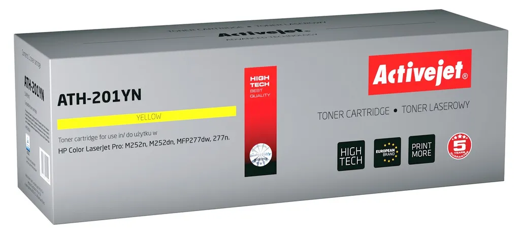 Toner Jaune 1400 Pages Activejet ATH-201YN Haute Qualité pour HP 201A