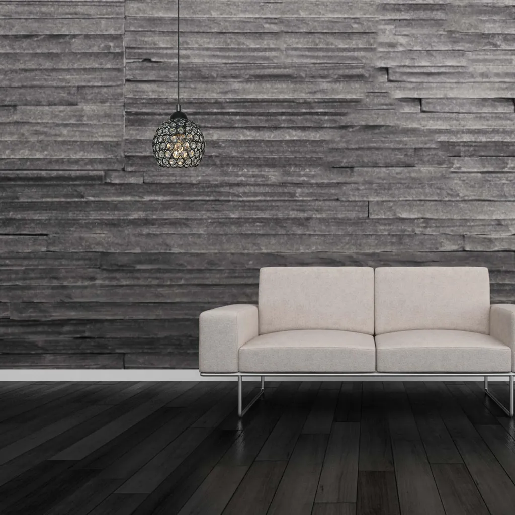 Lampada Sospensione Nera Cristallo KLAUDIUSZ 14-745 | Lampadario Elegante - 3