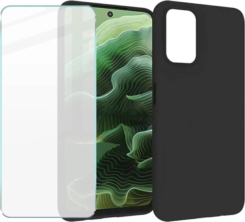 Offerta Kit Moto G35 5G: Cover Anti-Urto Nera e Vetro Temperato 9H