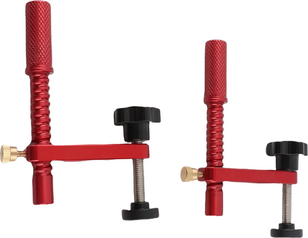 Fixation pour établi de menuisier 20 mm avec patins de serrage rouges