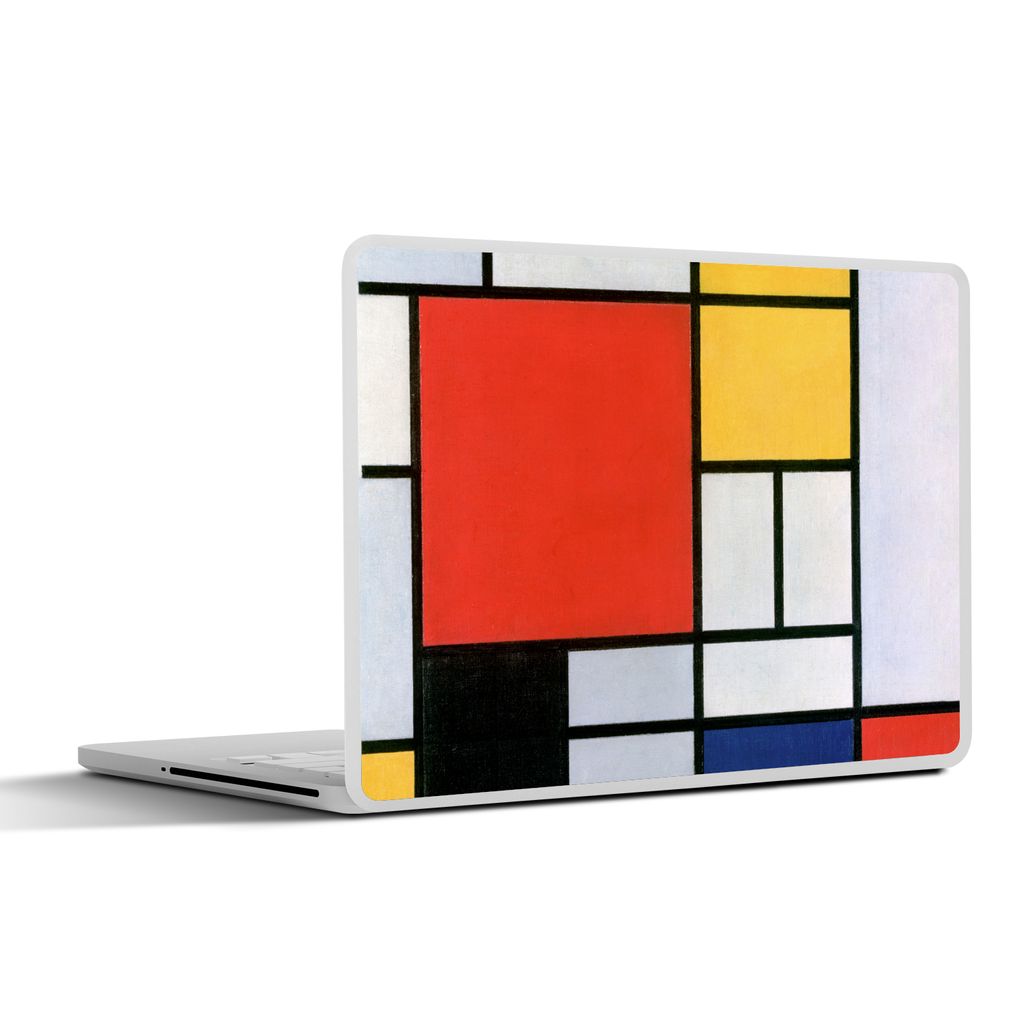 MuchoWow Laptop Aufkleber Sticker Cover Kunst - Mondrian - Alte Meister 25x18 cm - Laptop-Deko