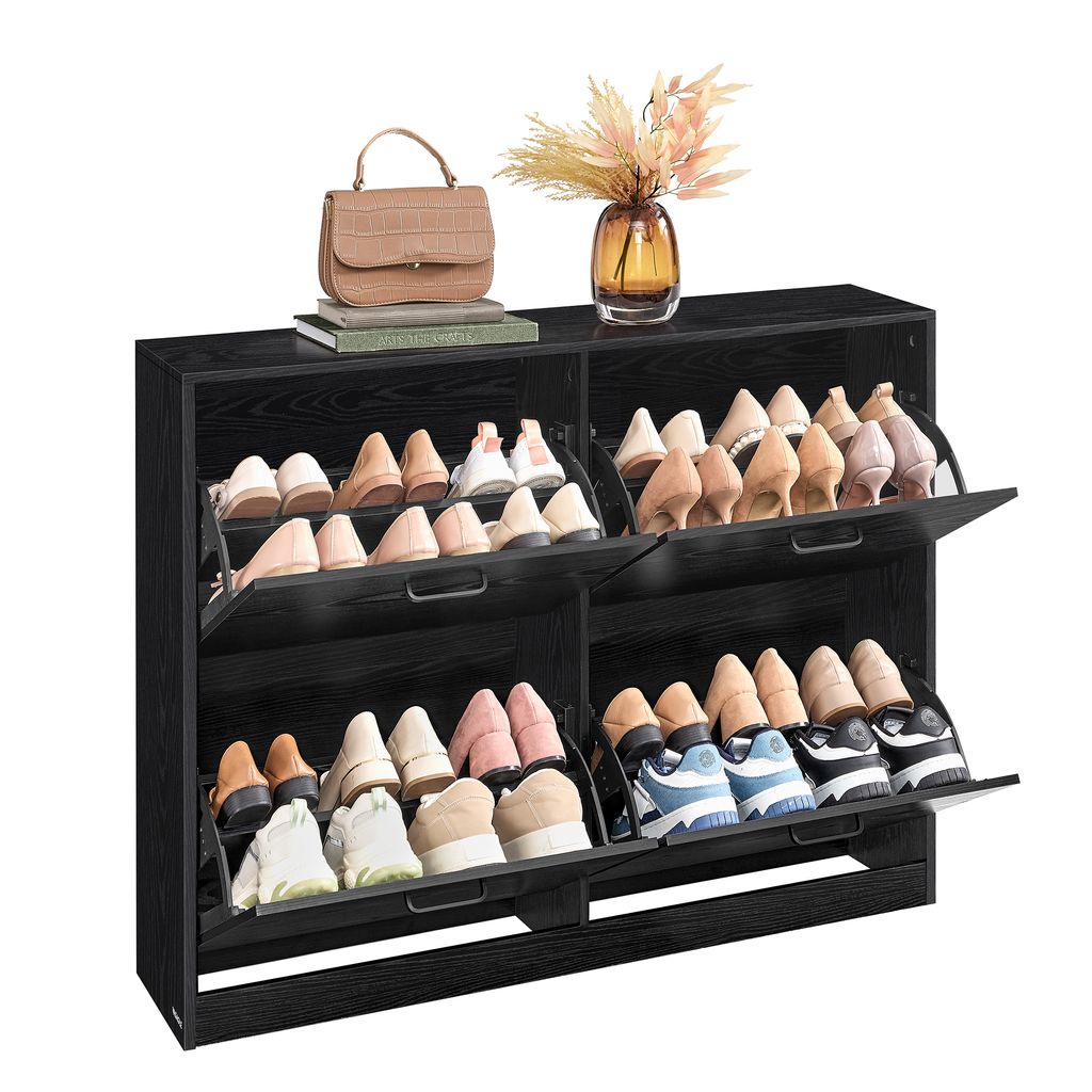 VASAGLE Schuhschrank 4 Klappen, Schuhkipper, Schuhregal, Produktbild 