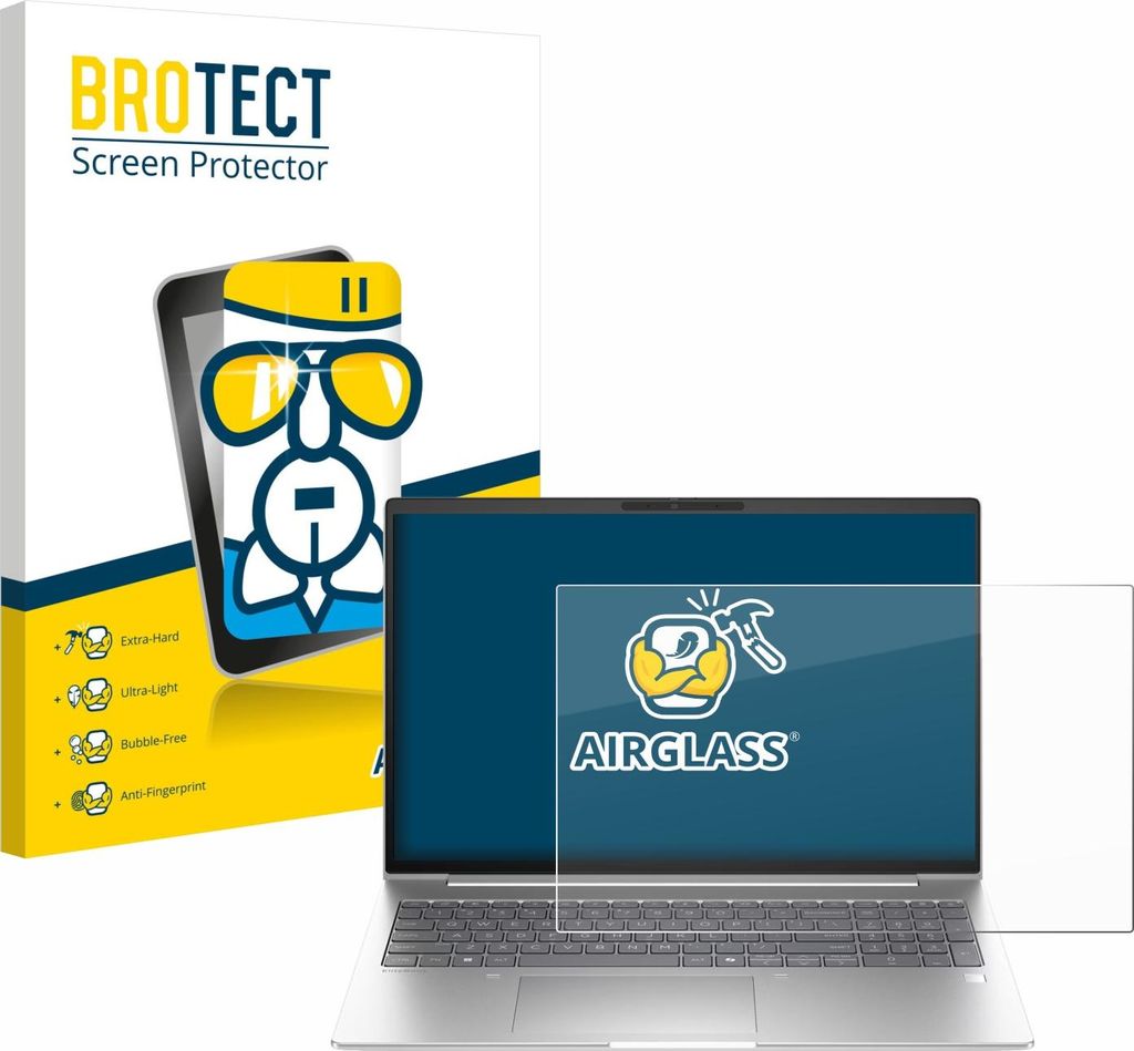 BROTECT Schutzglas für HP EliteBook 6 G1i 13 Schutzfolie Panzer Folie Glas Display Schutz klar
