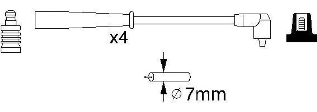 Jeu de câbles d'allumage BOSCH 0 986 356 727 pour ZX et Peugeot 406