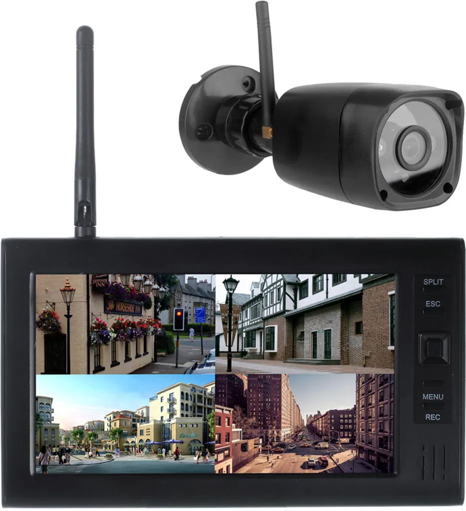 Surveiller votre maison sans fil : caméra 720P avec écran LCD et vision nocturne