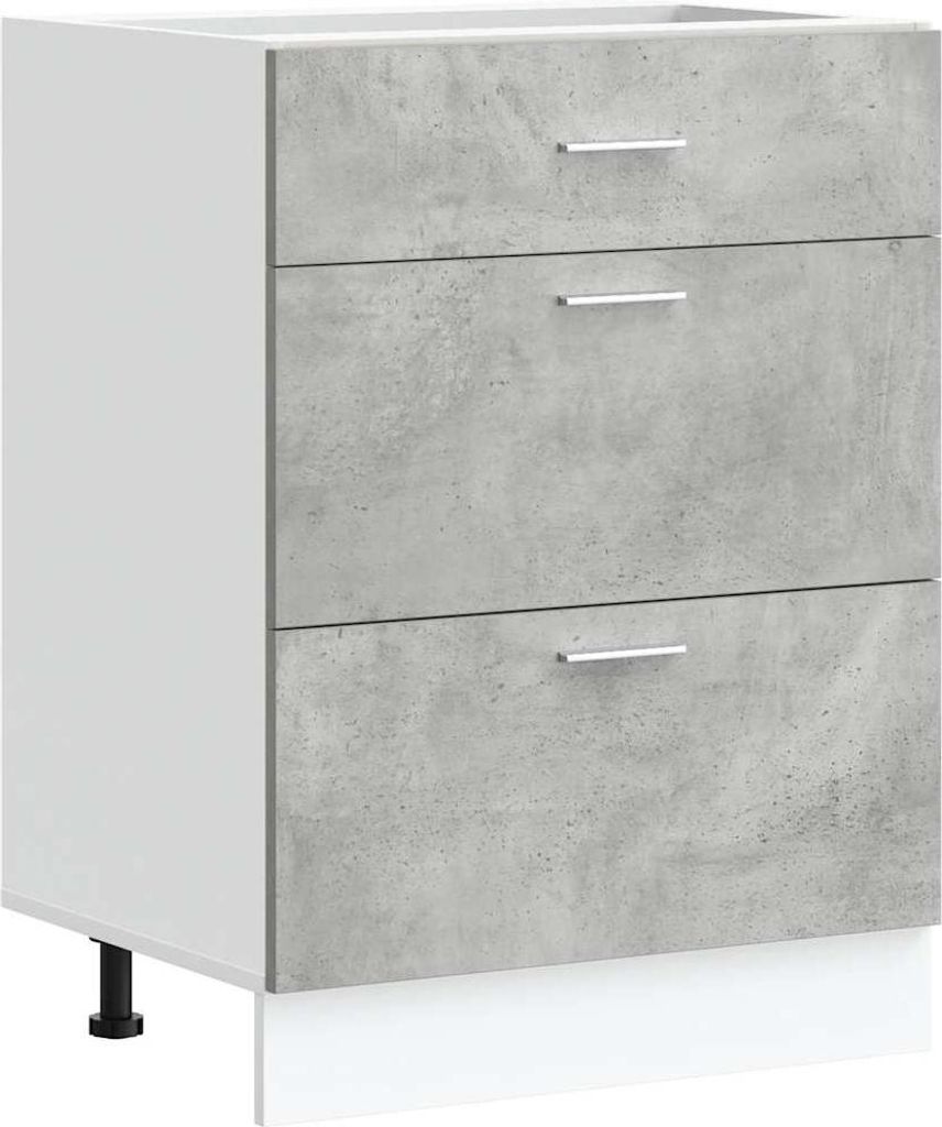 vidaXL Küchenunterschrank Lyon Betongrau Holzwerkstoff