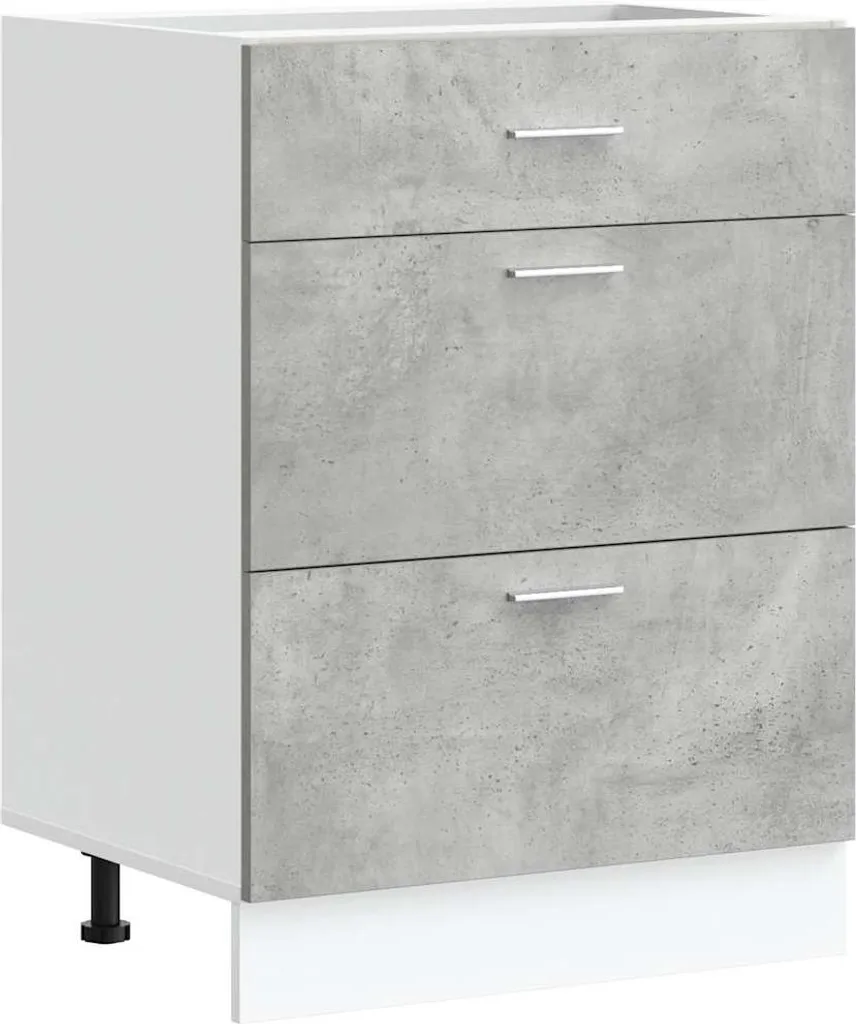 Mobile Basso Cucina Lyon Grigio Cemento vidaXL | Design Industriale