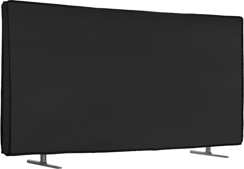 kwmobile 65" TV Abdeckung Indoor - Fernseher Hülle Bildschirmschutz Abdeckung - TV Bildschirm Staubschutzhülle - Fernsehabdeckung - Leinen Dunkel...
