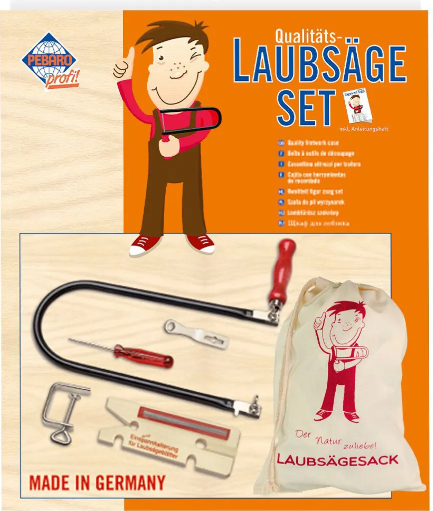 Scie à chantourner Pebaro 970 écologique en sac tissu avec 13 outils