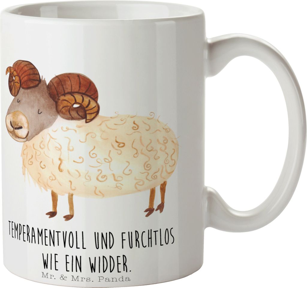 Mr. & Mrs. Panda Tasse Sternzeichen Widder - Weiß - Produktbild 