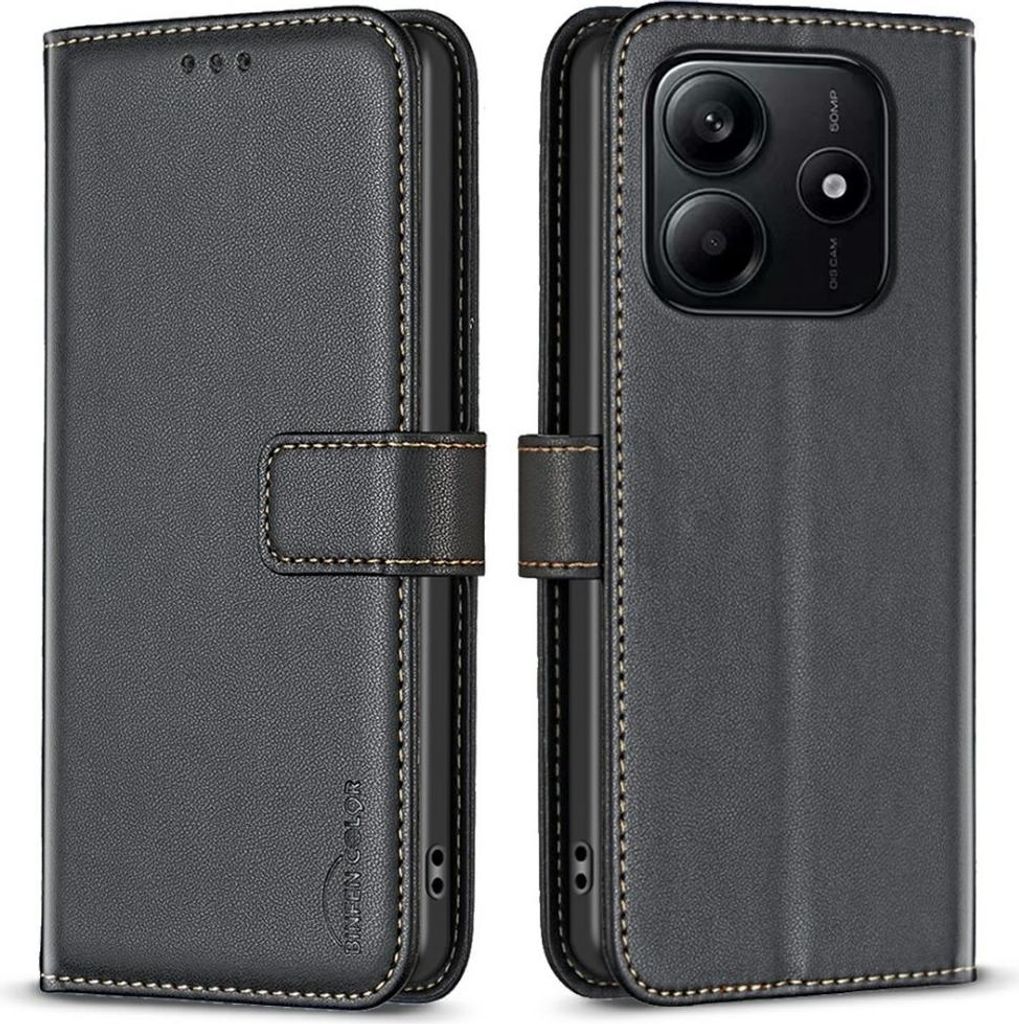 Xiaomi Redmi Note 14 4G Hülle - BINFEN Klapphülle - Schwarz