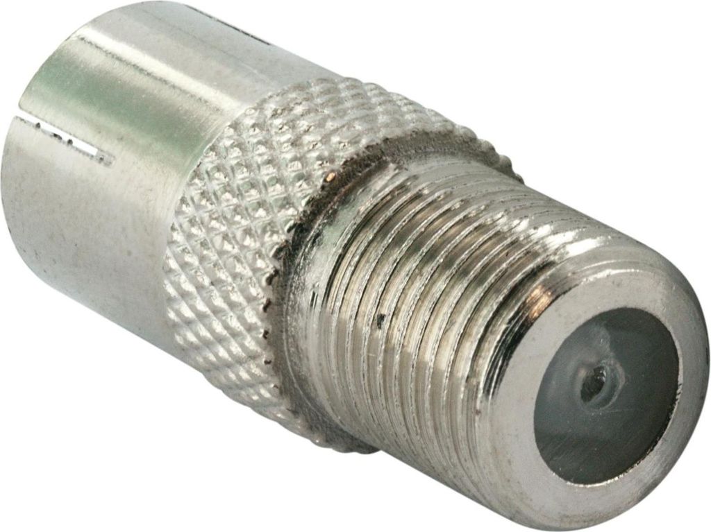 Schwaiger Adapter F-Kupplung / Koax-Kupplung Silber