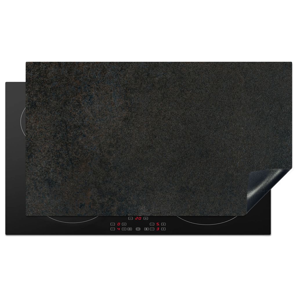 KitchenYeah Herdabdeckplatte Industriell - Beton - Grau - Strukturen - Retro , 91x52cm, Küche Deko, Glaskeramikkochfeld Herdabdeckung, Abdeckpla...