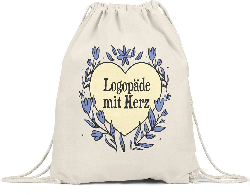 Logopäde mit Herz Turnbeutel Gymsack Geschenkidee Zum Danke Sagen Bester Logopäde