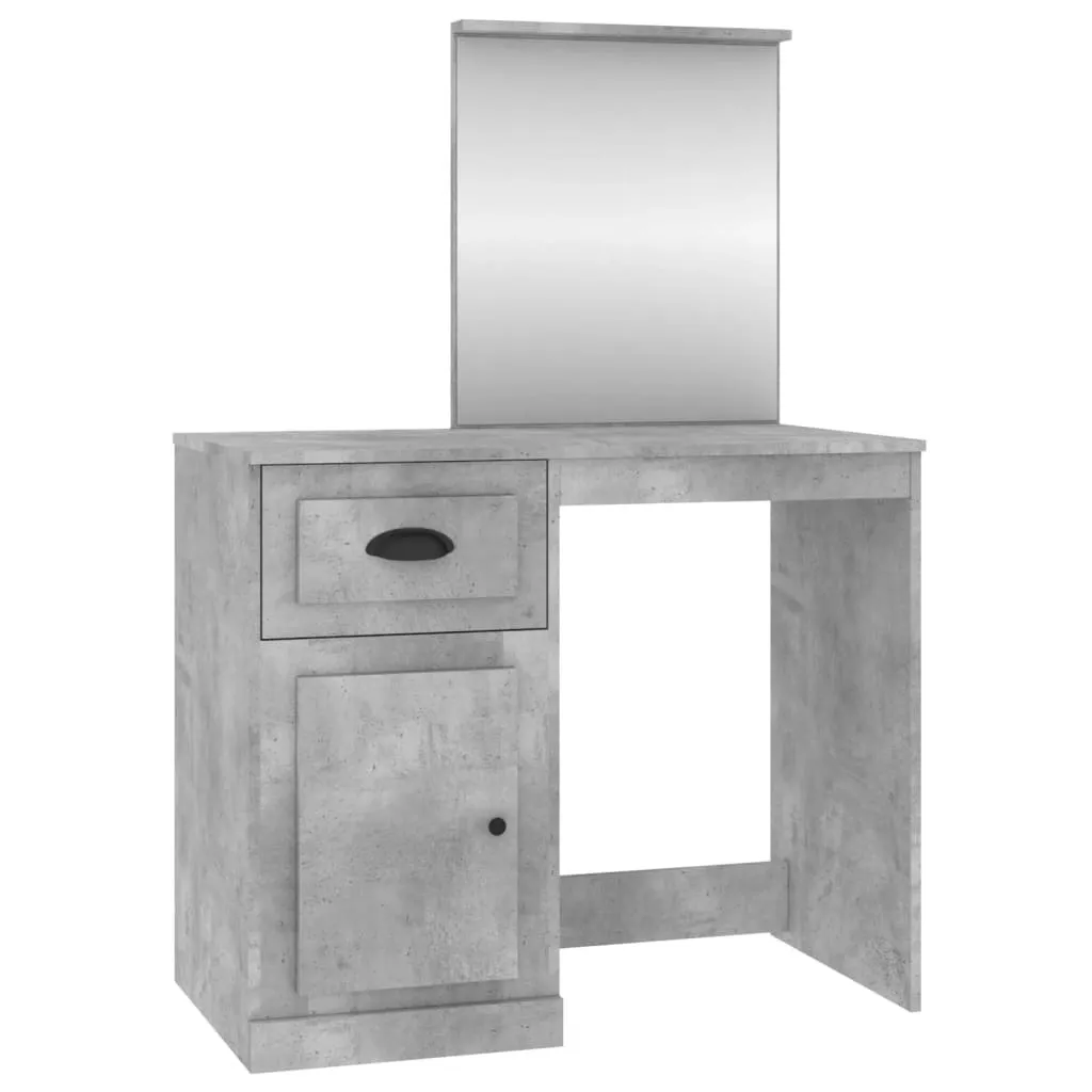 Tavolino da Toilette Grigio Cemento 90x50x132,5 cm | Design Moderno