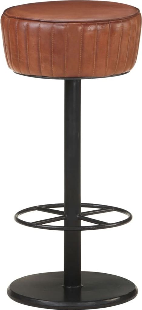 Barhocker Braun Echtleder - Küchenhocker 321871